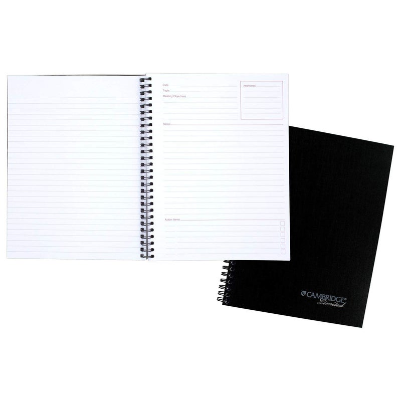 Cambridge Limited Notebook, 9-1/2â€ x 7-1/4â€, 80 Sheet Business/Meeting Notebook, Black, 4 Pack (06982) - Image 4